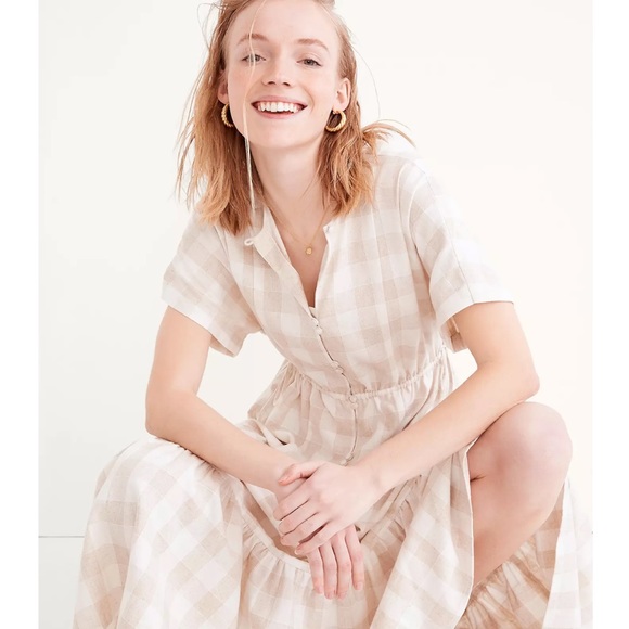 Madewell Dresses Nwt Madewell Buttonfront Tiered Midi Dress Undyed